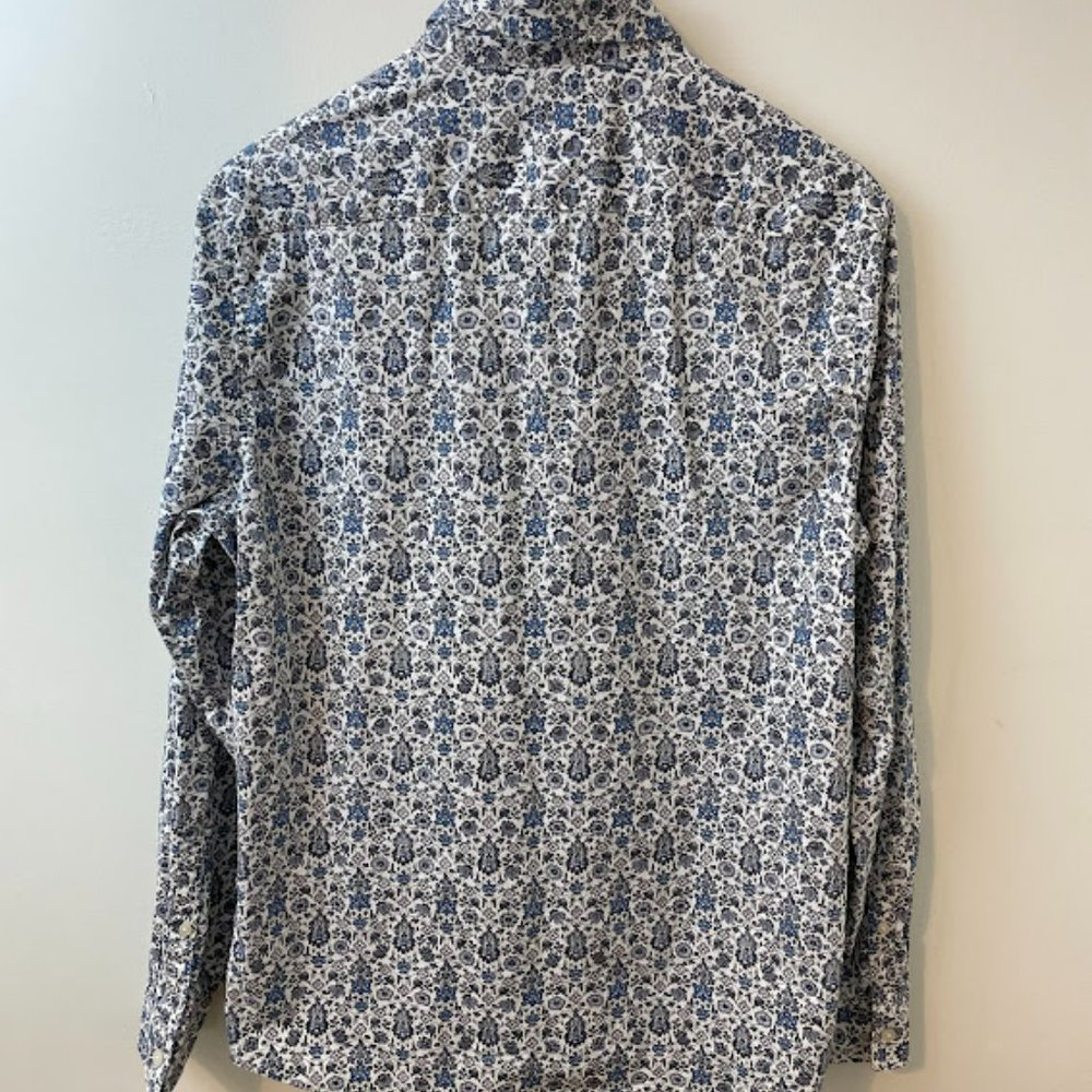 Michael Kors Men's Floral Long Sleeve Collared Slim Fit Button-Down Shirt - Picture 3 of 9